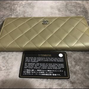 Authentic Chanel patent leather wallet